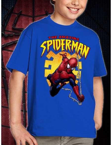 Camiseta Amazing Spiderman niño modelo "Spider" color azul unisex