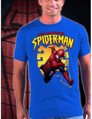 Camiseta Amazing Spiderman diseño Spider color azul unisex