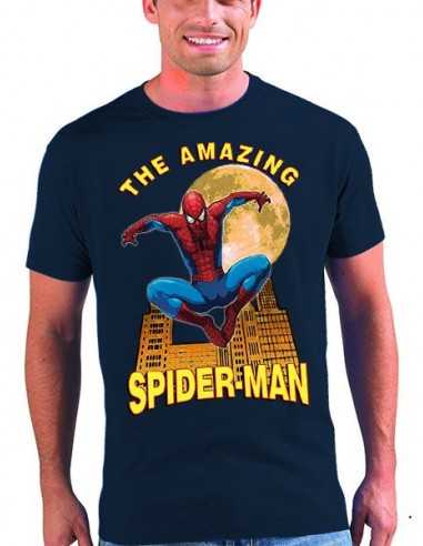 Camiseta Spider-man modelo Moon color azul Marino unisex