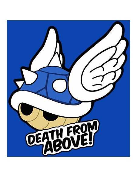 Camiseta Mario Kart 8 Death From Above! manga corta azul, hombre