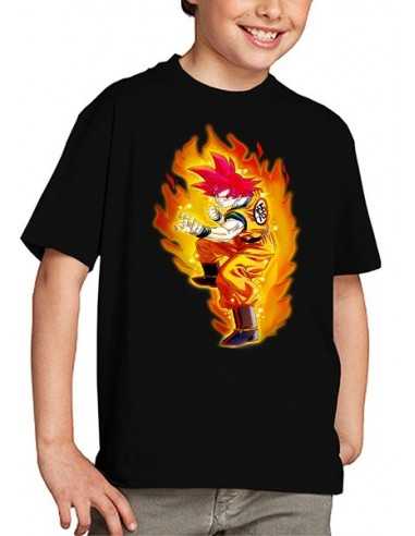 Camiseta Dragon Ball moda infantil, Goku Dios