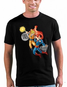 Camiseta Son Goku Vs Superman, manga corta
