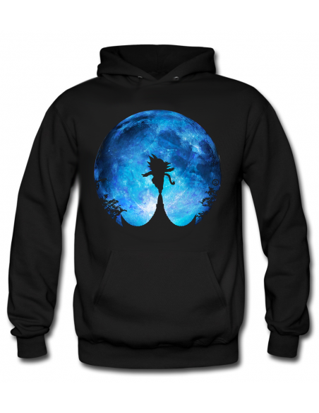 SUDADERA DRAGON BALL GOKU EQUILIBRIO MIRANDO LA LUNA -KEVINHEIWART 
