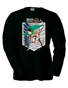 Camiseta Ataque a los Titanes "capitan Levi" manga larga