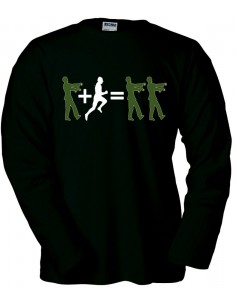 Camiseta Zombies matemáticas, manga larga