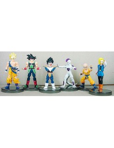Figuras dragon ball Z 6 piezas pedestal blanco/negro - Gashapon mx games.es
