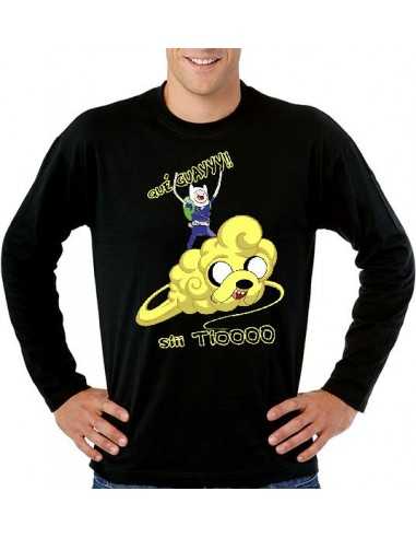 Camiseta manga larga de Finn y Jake Hora de aventuras nube Kinton