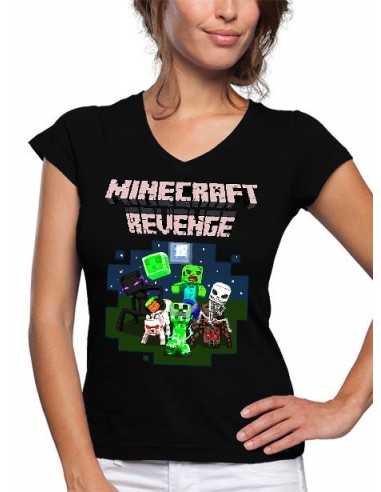 Camiseta Minecraft Revenge Art, manga corta mujer Camiseta Minecraft Revenge Art, manga corta mujer