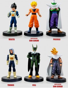 Figuras dragon ball pack Celula,Piccolo,Goku,Trunks,Gohan y Vegeta 2