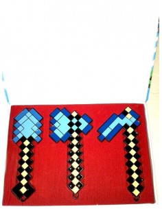 Merchandising minecraft set de 3 armas 