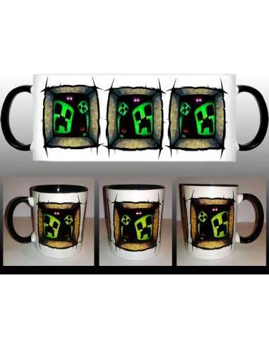 Taza Minecraft creeper ventanas Taza Minecraft creeper ventanas