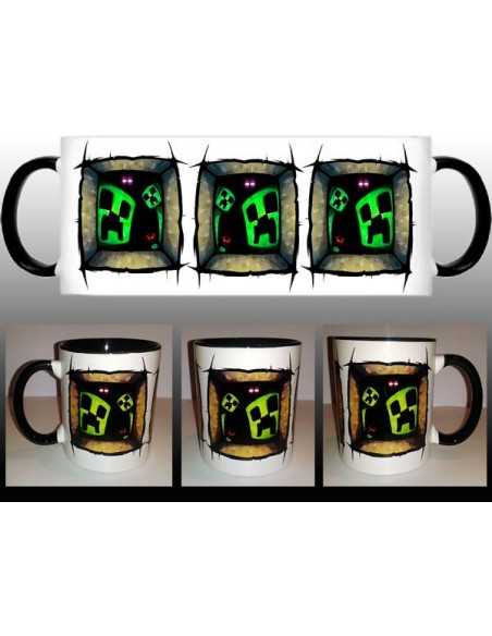 Taza Minecraft creeper ventanas Taza Minecraft creeper ventanas