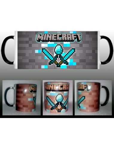 Taza Minecraft Diamante custom