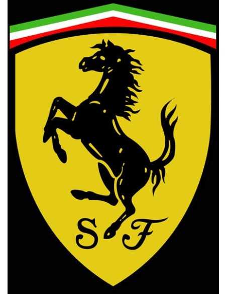 Camiseta negra Logo Ferrari Manga corta