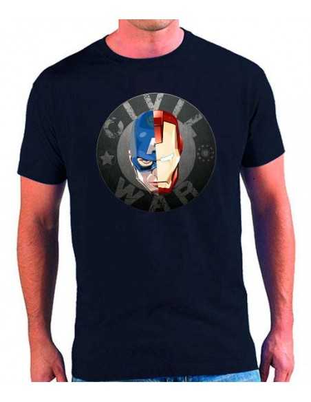 Camiseta Capitán América Vs Ironman