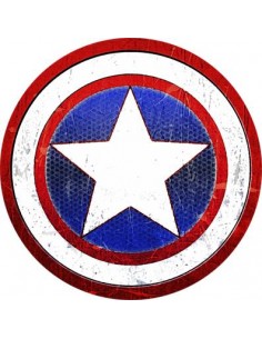 Camiseta Capitan America (Escudo envejecido) Blanca 2