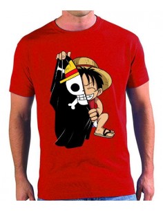 Camiseta One Piece Luffy con Bandera 2
