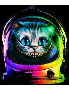 Camiseta mujer Cheshire Gato Astronauta 2