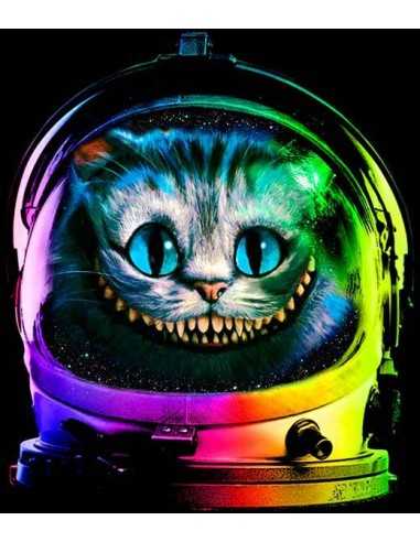 Camiseta mujer Cheshire Gato Astronauta