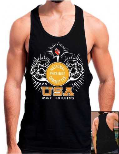 Camiseta de Gimnasio national physique committee tirantes