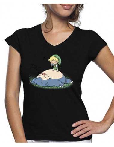 Camiseta Zelda Link diseño Pokeocarine de mujer Camiseta Zelda Link diseño Pokeocarine de mujer