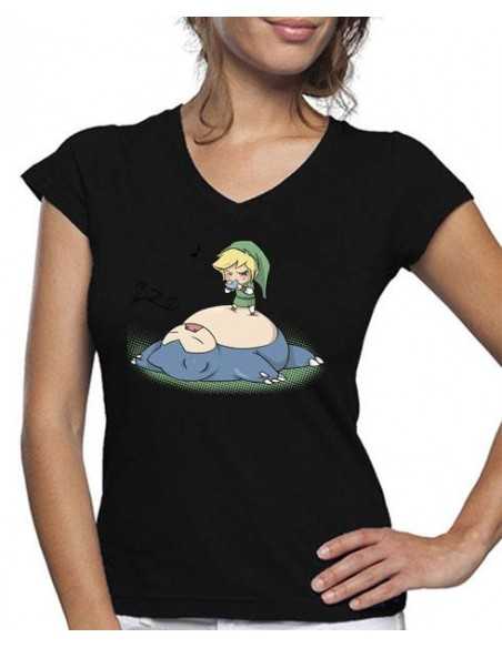 Camiseta Zelda Link diseño Pokeocarine de mujer Camiseta Zelda Link diseño Pokeocarine de mujer
