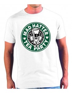 Camiseta Alicia Sombrerero Tea Party Poliester