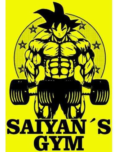 Camiseta de gimnasio tirantes amarillo logo Golds gym