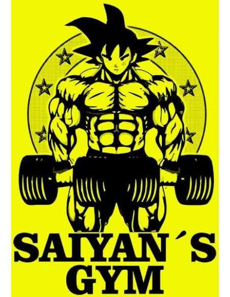 Camiseta de gimnasio tirantes amarillo logo Golds gym