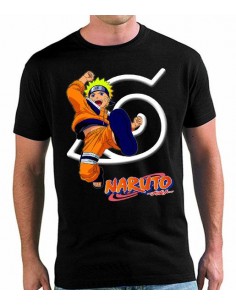 Camiseta Naruto Kick manga corta negra