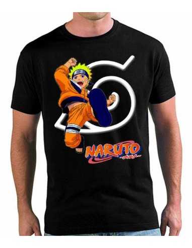Camiseta Naruto Kick manga corta negra
