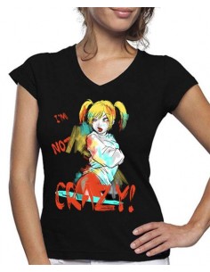 Camiseta mujer Harley Queen Crazy! manga corta