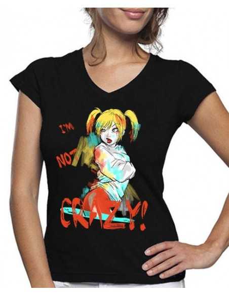 Camiseta mujer Harley Queen Crazy! manga corta