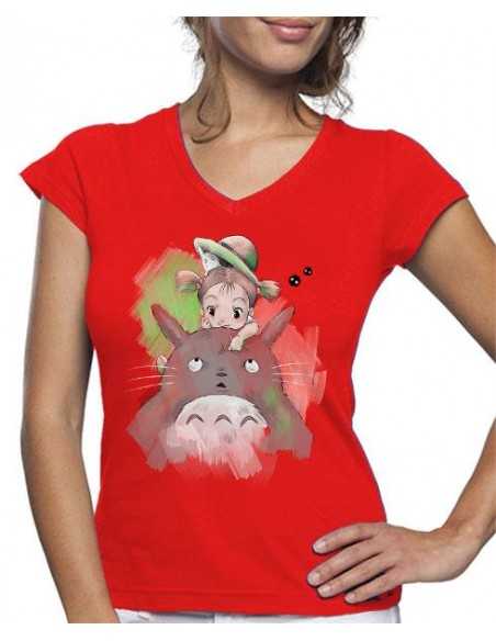 Camiseta mujer Totoro manga corta Camiseta mujer Totoro manga corta
