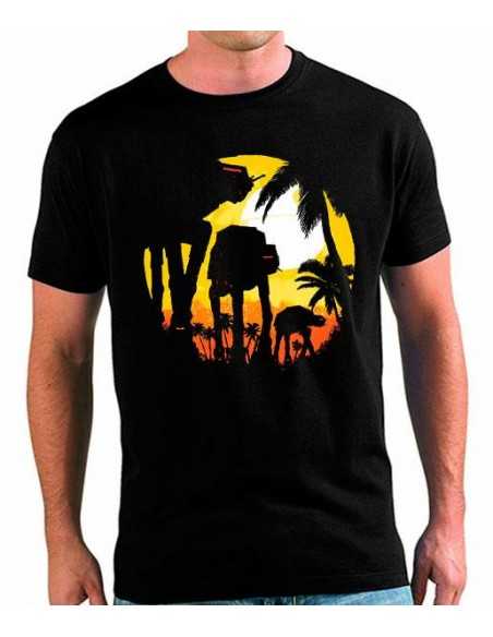 Camiseta Star Wars AT-AT Atardecer