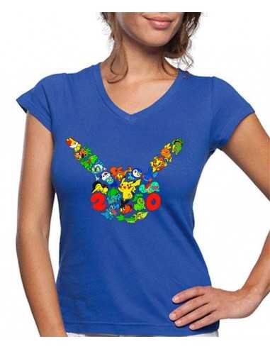 Camiseta de mujer Pokémon 20 Aniversario color