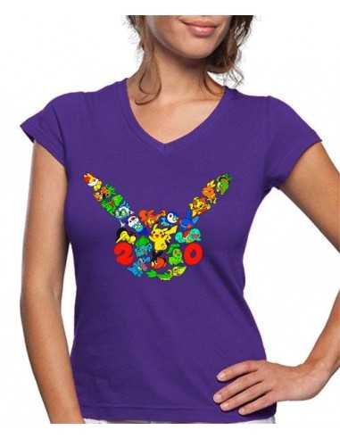 Camiseta de mujer Pokémon 20 Aniversario color