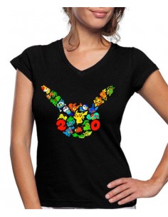 Camiseta de mujer Pokémon 20 Aniversario color