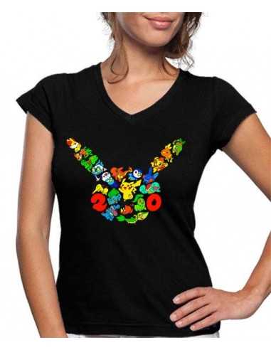 Camiseta de mujer Pokémon 20 Aniversario color