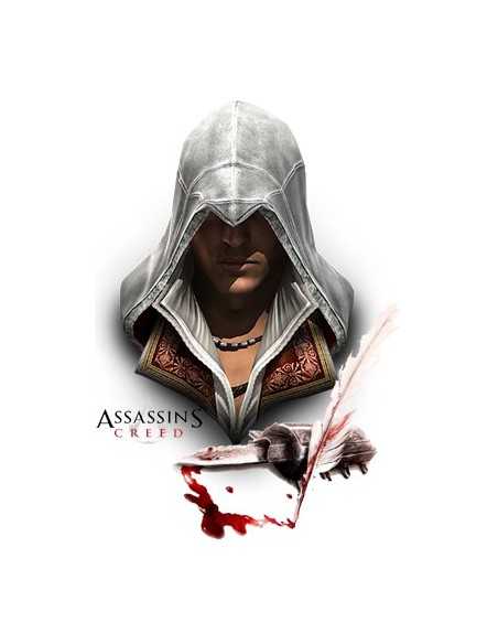 Camiseta Assassins Creed (Ezio pluma) Negra