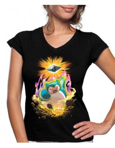 Camiseta de mujer Pokémon Sol y Luna Snorlax Z