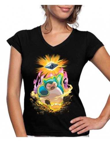 Camiseta de mujer Pokémon Sol y Luna Snorlax Z