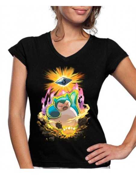 Camiseta de mujer Pokémon Sol y Luna Snorlax Z