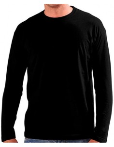 Personaliza tu camiseta de manga larga de algodon negra 2