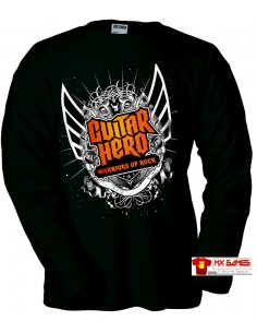 Camiseta Guitar Hero Warriors of Rock (manga larga negra)