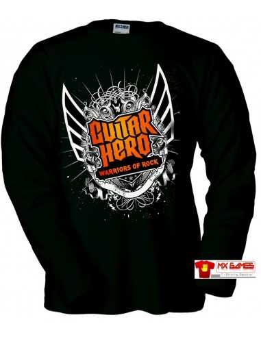 Camiseta Guitar Hero Warriors of Rock (manga larga negra)