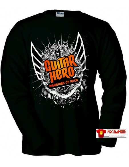 Camiseta Guitar Hero Warriors of Rock (manga larga negra)