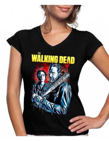 Camiseta de mujer Walking Dead Negan y Glend