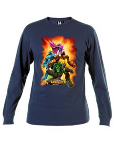Camiseta Gormiti ( Cielo rojo) Manga larga azul marino