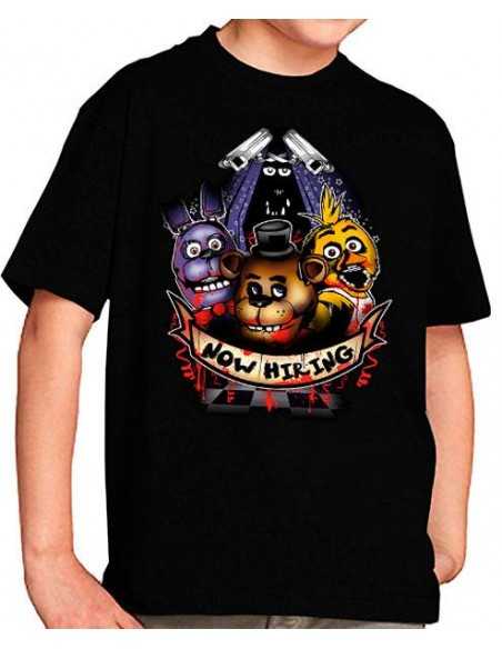Camiseta Five nights at Freddy´s contratados
